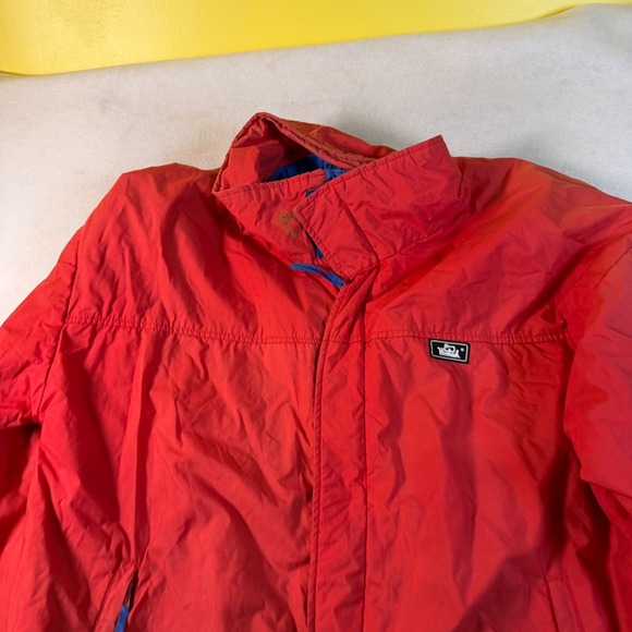 Woolrich Other - Woolrich Vintage Mens Red Thinsulate Insulated Puffer Jacket Blue Trim 7033